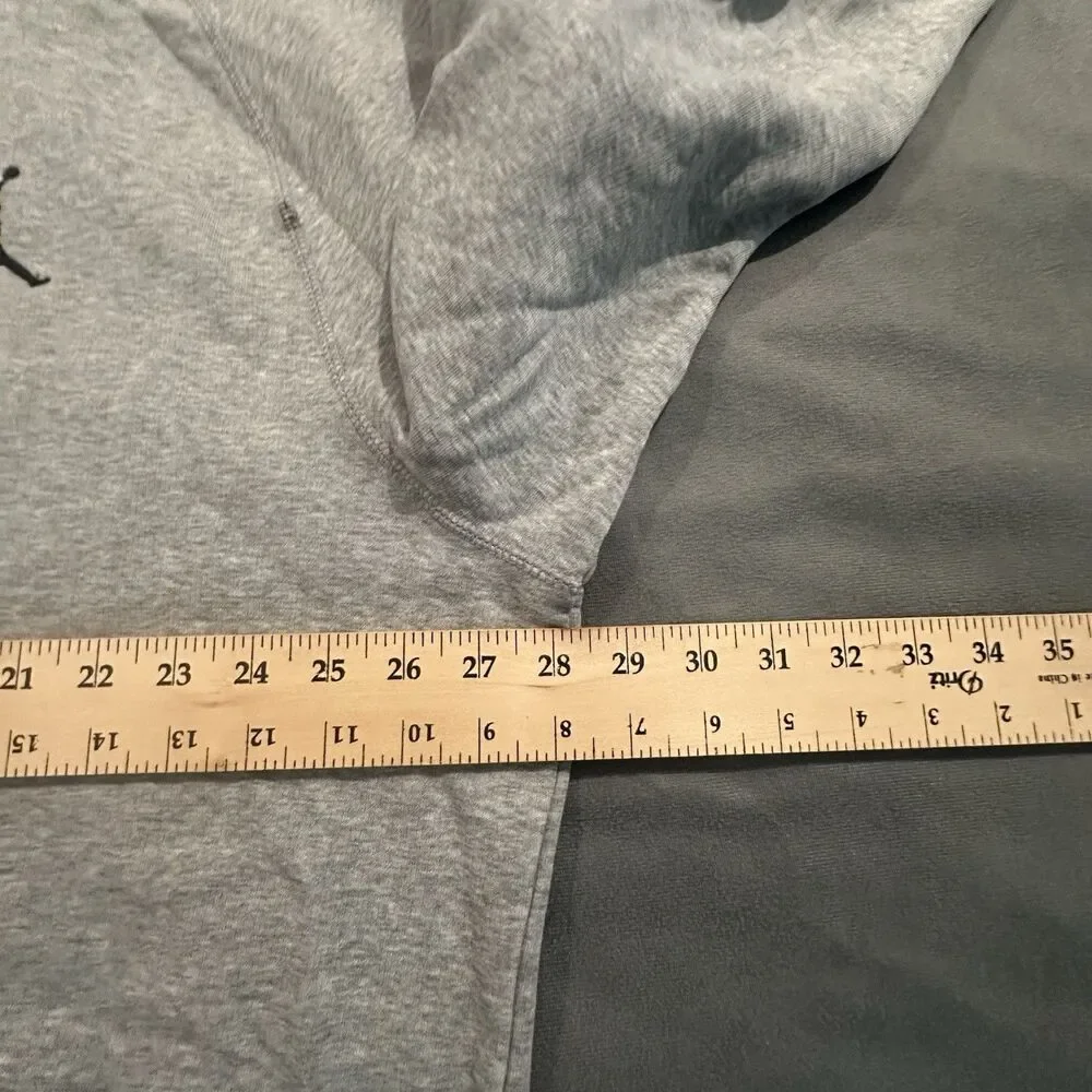 Air Jordan Hoodie Mens 2XL Full Zip Jumpman Logo Gray Fleece Mock Neck